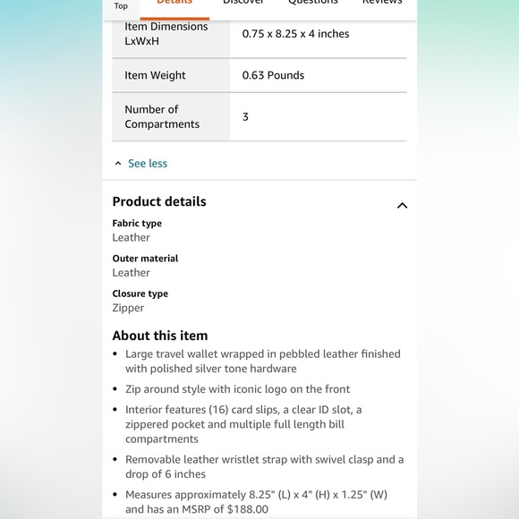 Michael Kors Jet Set Travel Continental Wristlet in Ash Grey - Picture 9 of 10
